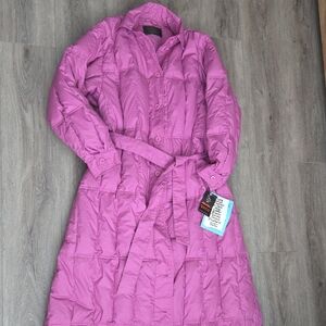 Vintage Eddie Bauer Women's Pink Puffer Maxi Coat Size M